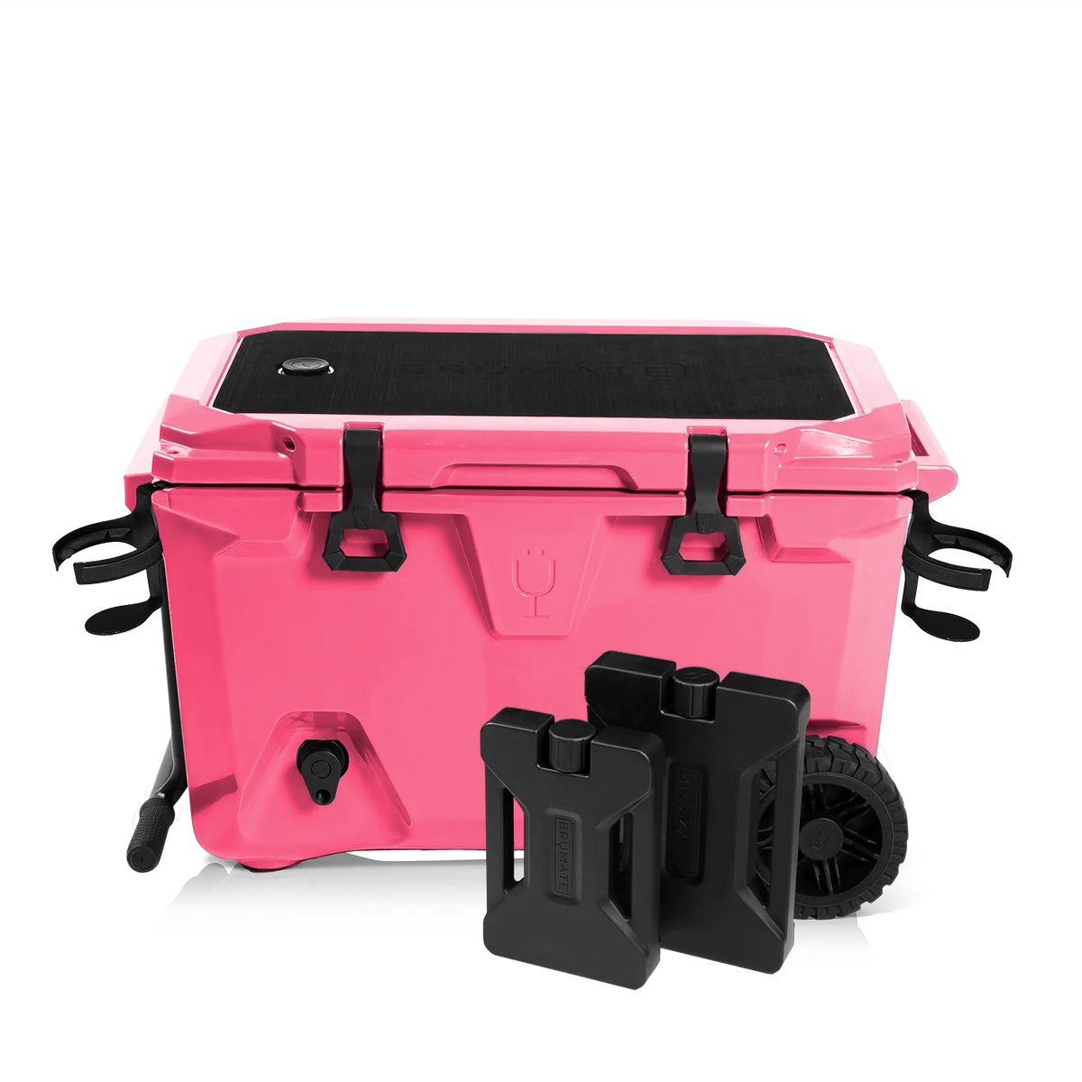 BrüTank 55-Quart Double Drink Holder Cooler Bundle | Neon Pink