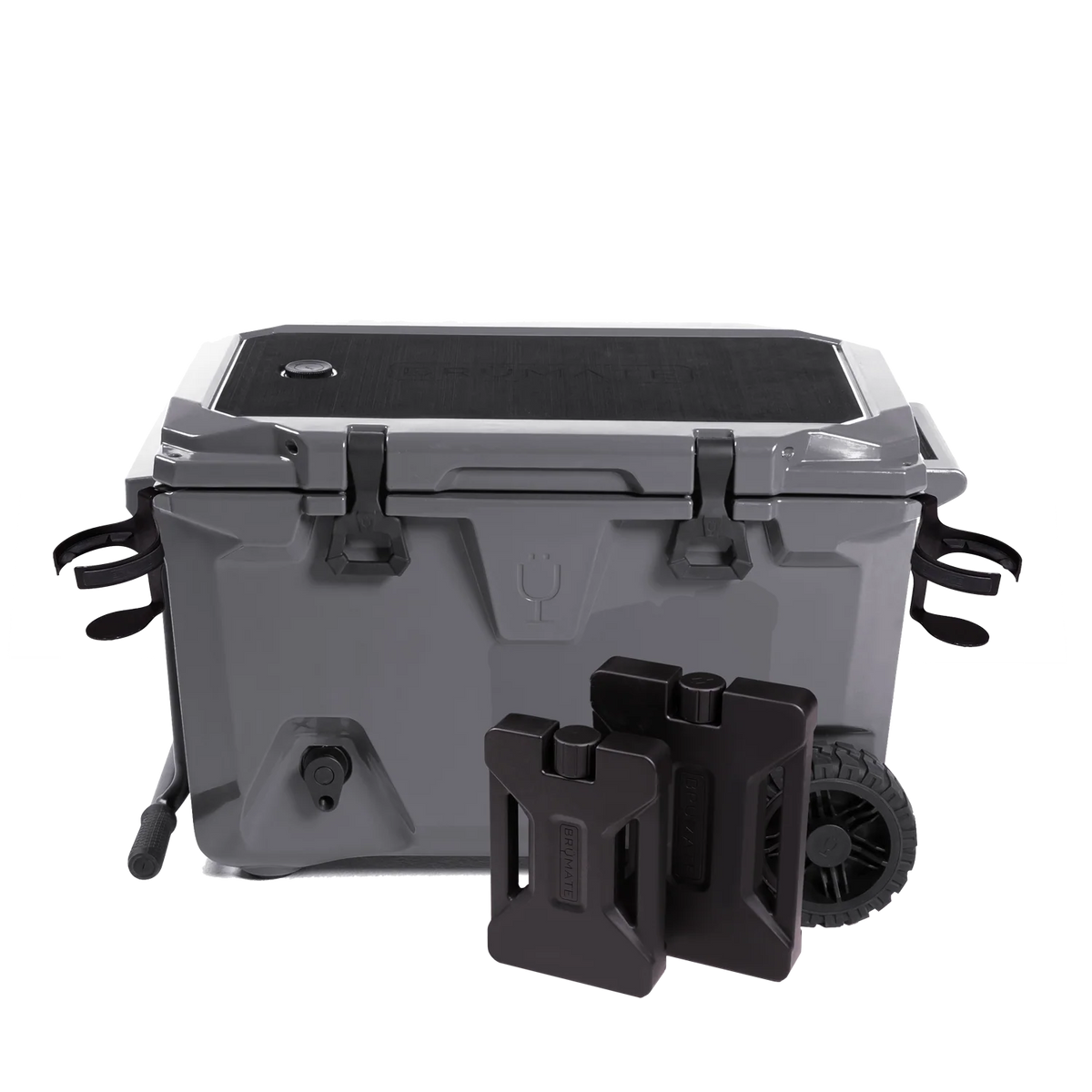 BrüTank 55-Quart Double Drink Holder Cooler Bundle | Charcoal
