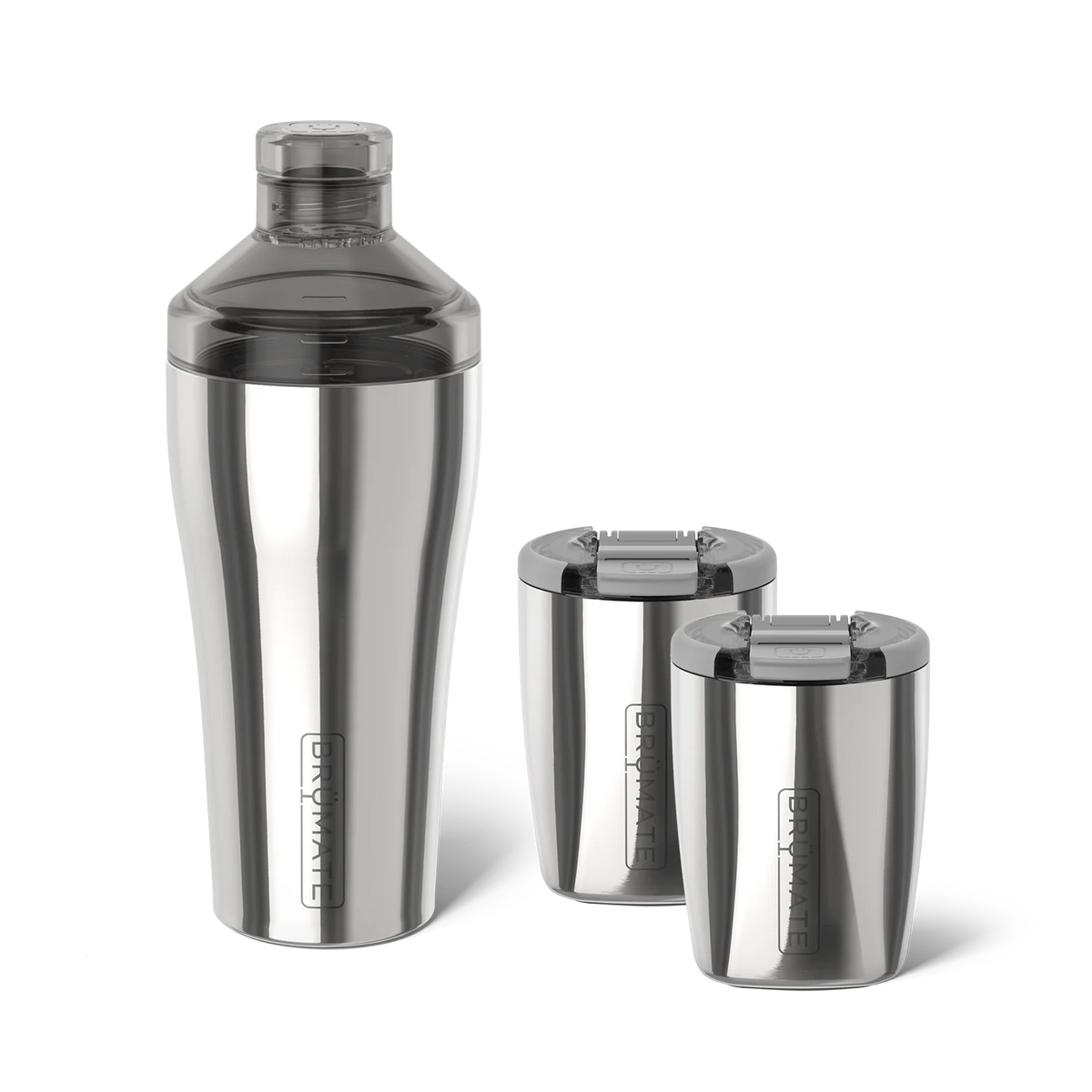 Cocktail Shaker + Rocks Bundle | Polished Stainless